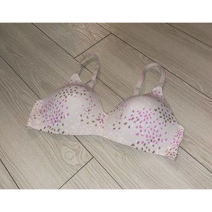 Warners 04001O T-Shirt Bra Lined Wire Free Printed Womens 36B Beige